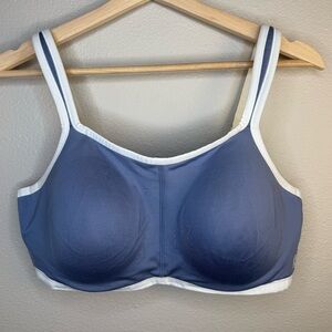 NATORI Convertible Sports Bra Women’s Size 36D Blue White Trim Underwire